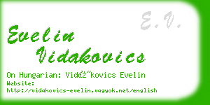 evelin vidakovics business card